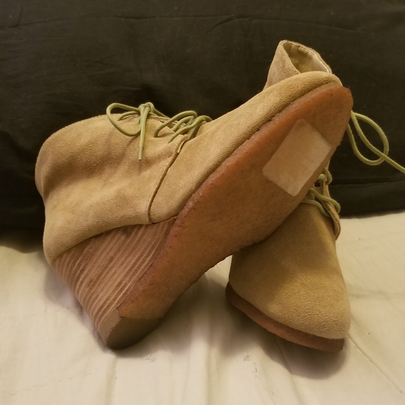 Tan Suede Booties - Picture 2 of 3